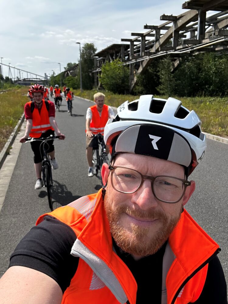 Radtour durch den Industriepark Schwarze Pumpe. 