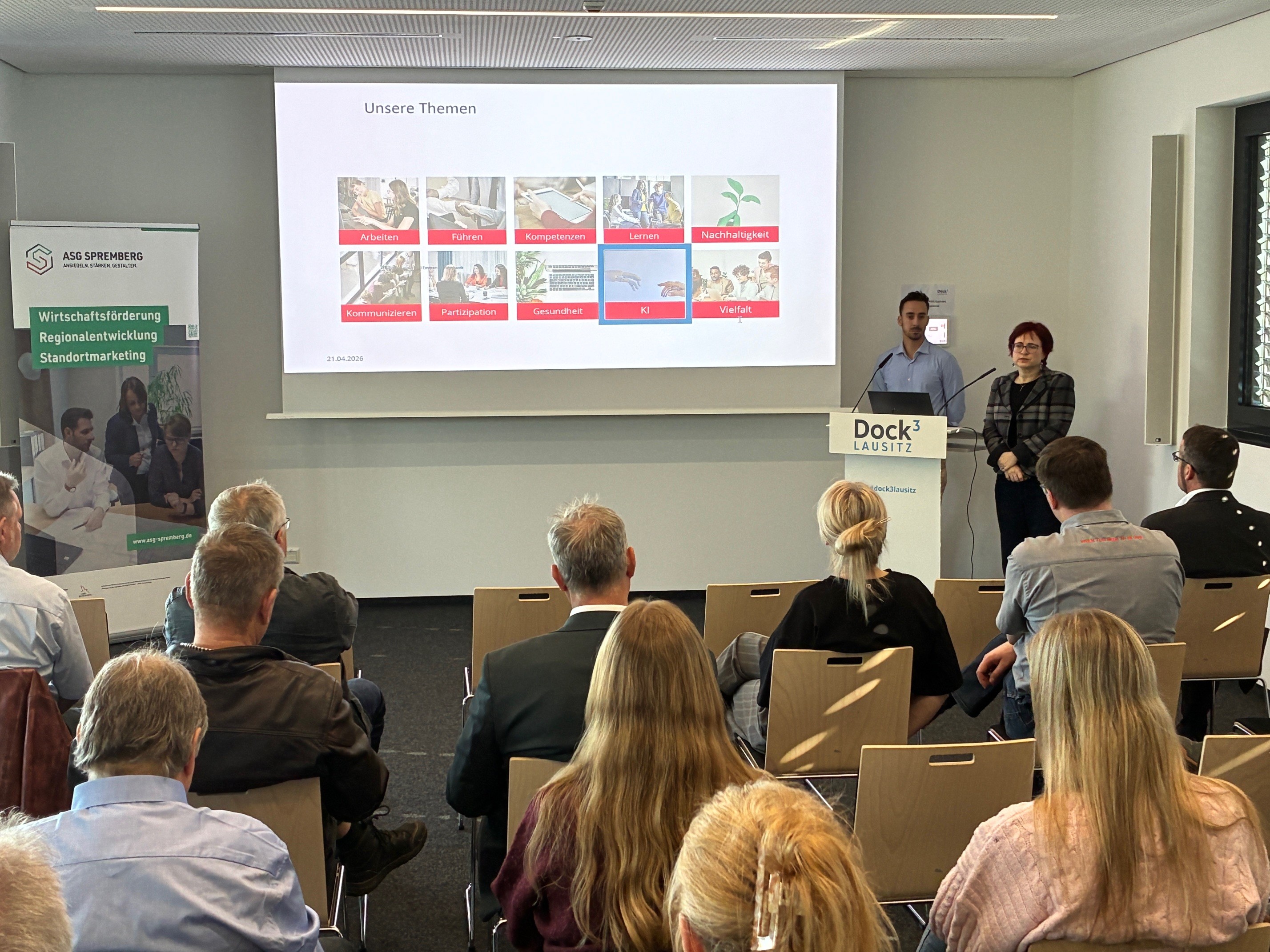 Unternehmerfrühstück am 21. April 2026 im Dock3 Lausitz.