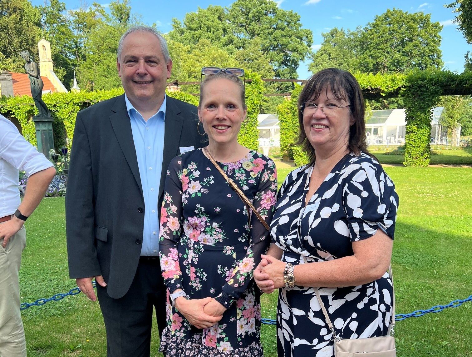 175 Jahre IHK Cottbus - Roland Peine (ASG), Dr. Maria Marquardt (ASG) und Spremebrgs Bürgermeisterin Christine Herntier kamen ins Gespräch.