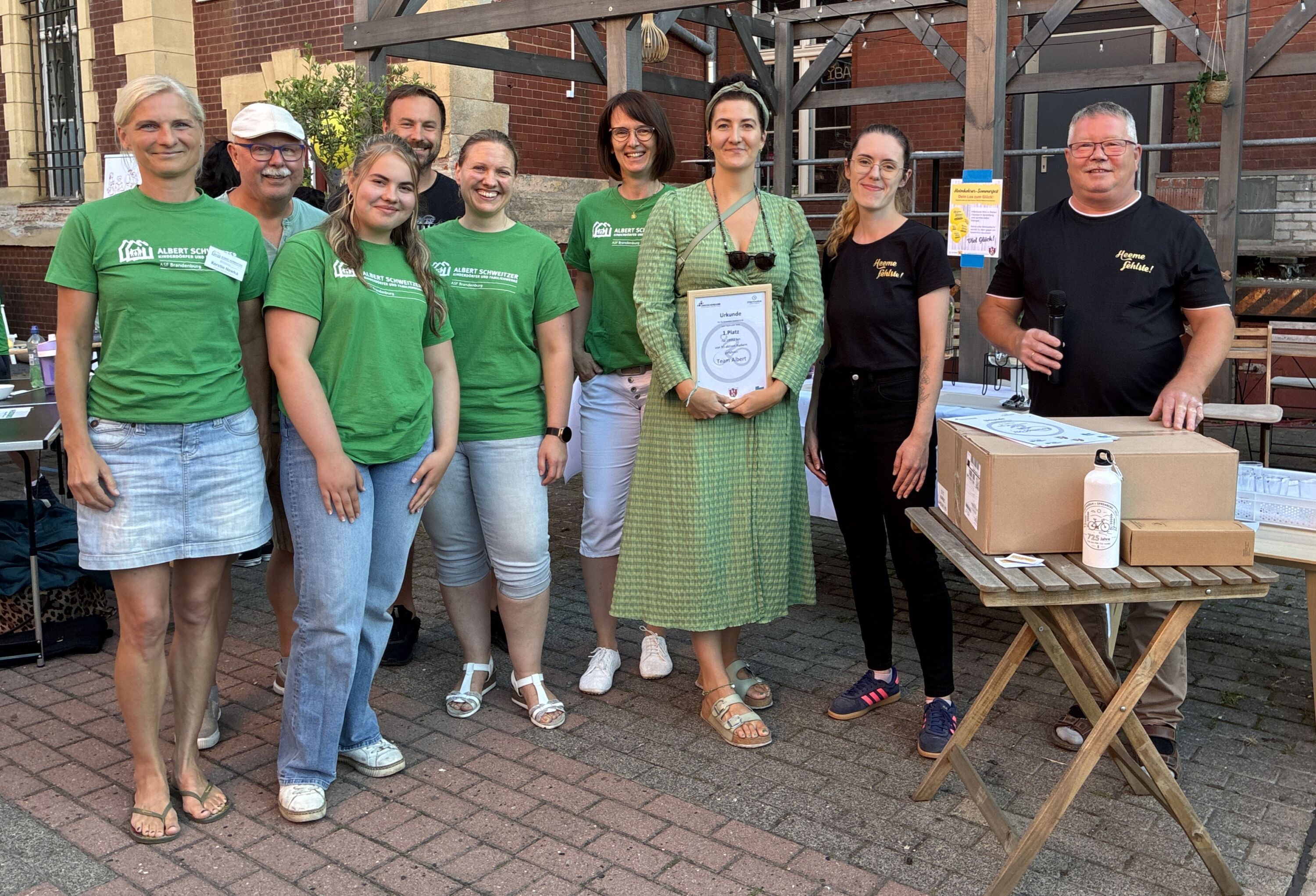 Abschluss der STADTRADELN-Kampagne 2026 in Spremberg. Das Team Albert hat die meisten Kilometer in drei Wochen erradelt.